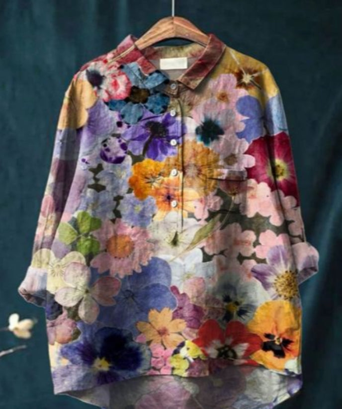 Blusa elegante con estampado floral | Elegancia y comodidad