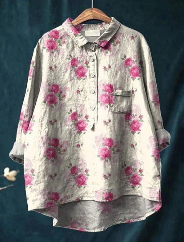 Blusa elegante con estampado floral | Elegancia y comodidad