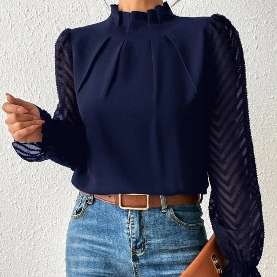 Blusa elegante de manga larga para mujer