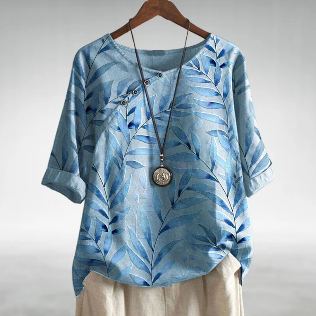 Blusa estampada para mujer con manga 3/4