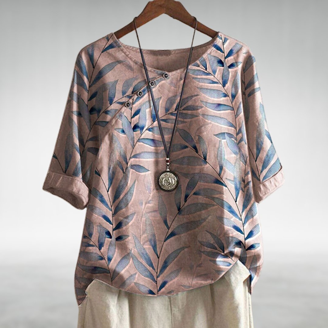 Blusa estampada para mujer con manga 3/4