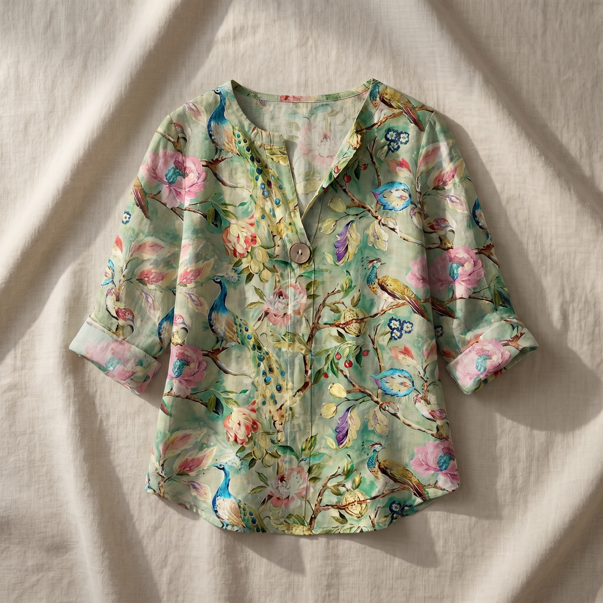 Blusa floral para mujer | Top ligero y transpirable | Elegante para ocasiones casuales y formales