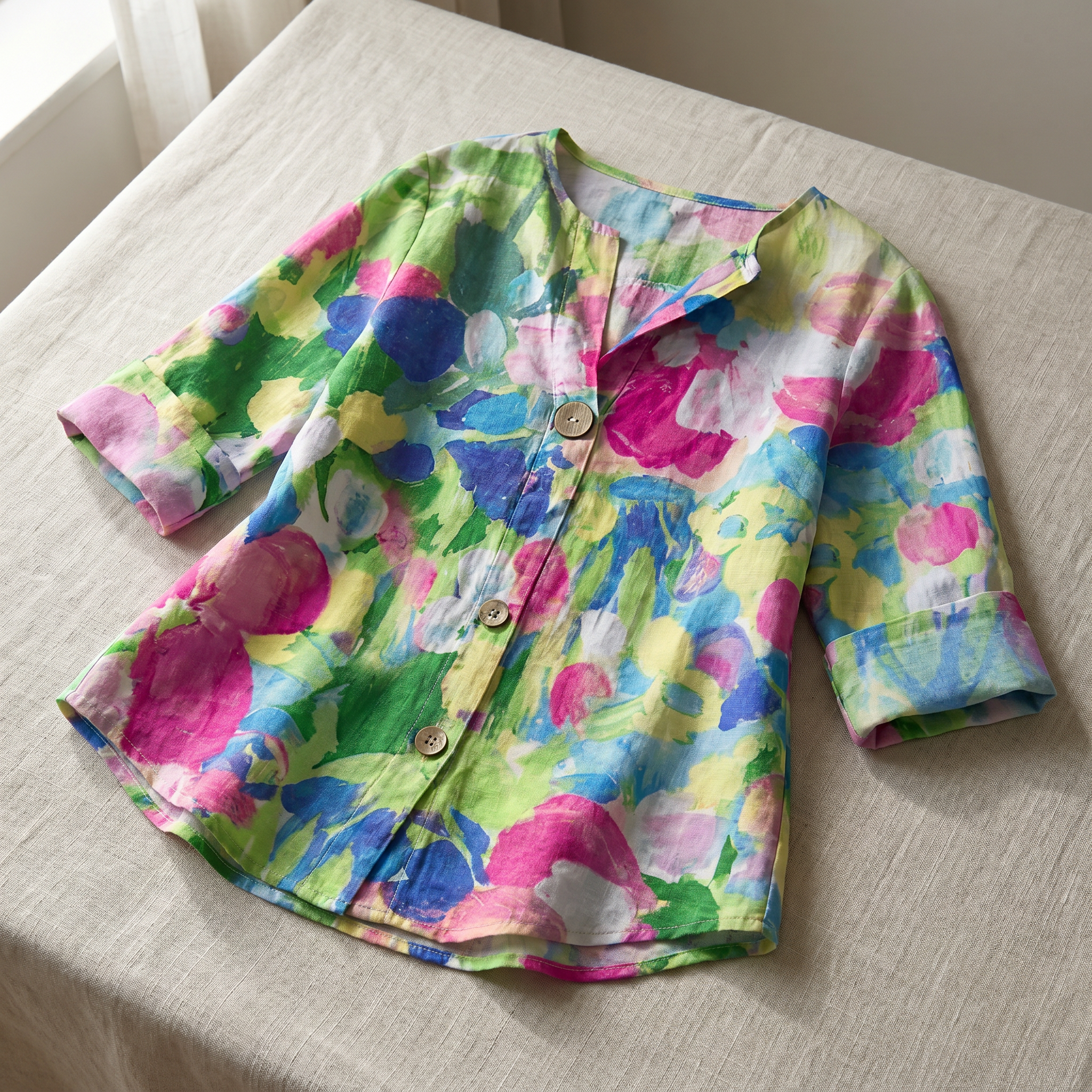 Blusa floral para mujer | Top ligero y transpirable | Elegante para ocasiones casuales y formales