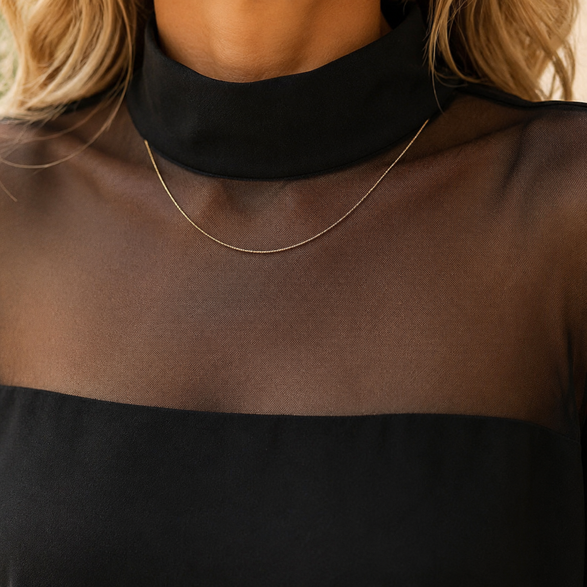 Blusa para mujer con canesú y manga murciélago