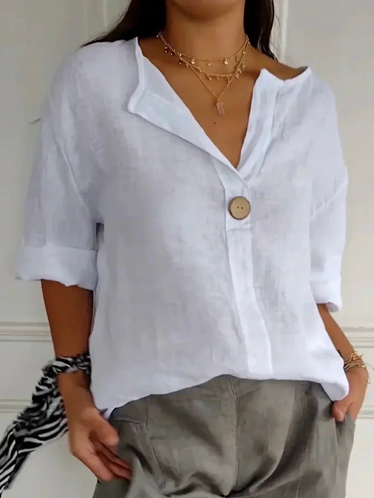 Blusa para mujer con cierre de botones