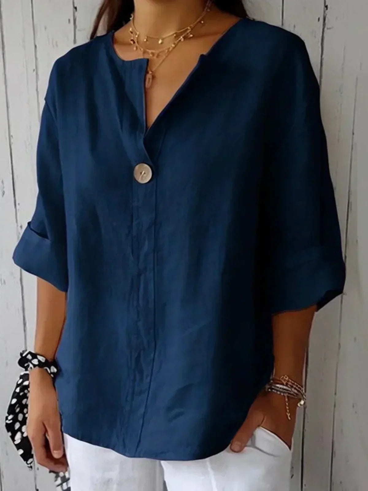 Blusa para mujer con cierre de botones