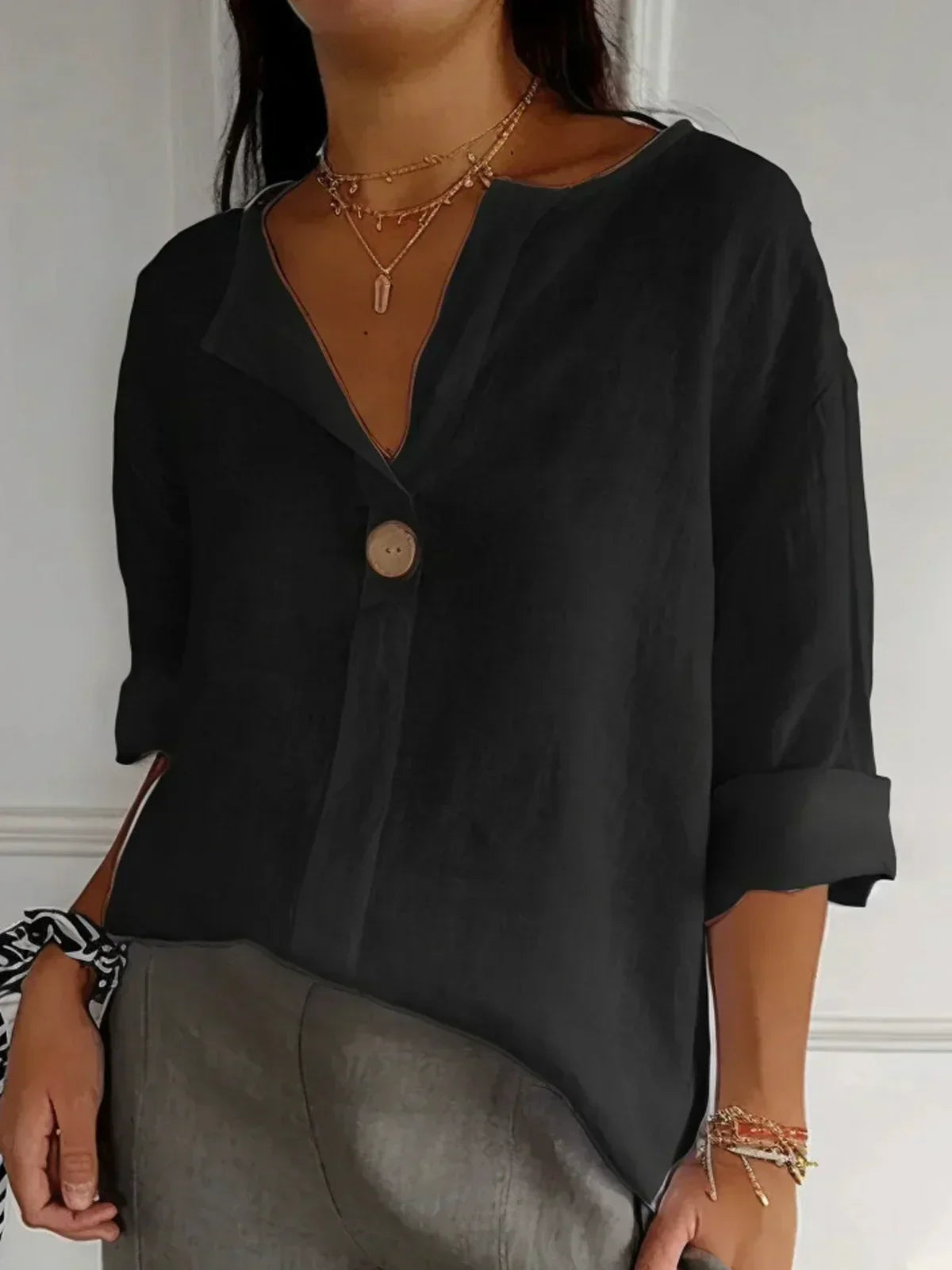 Blusa para mujer con cierre de botones