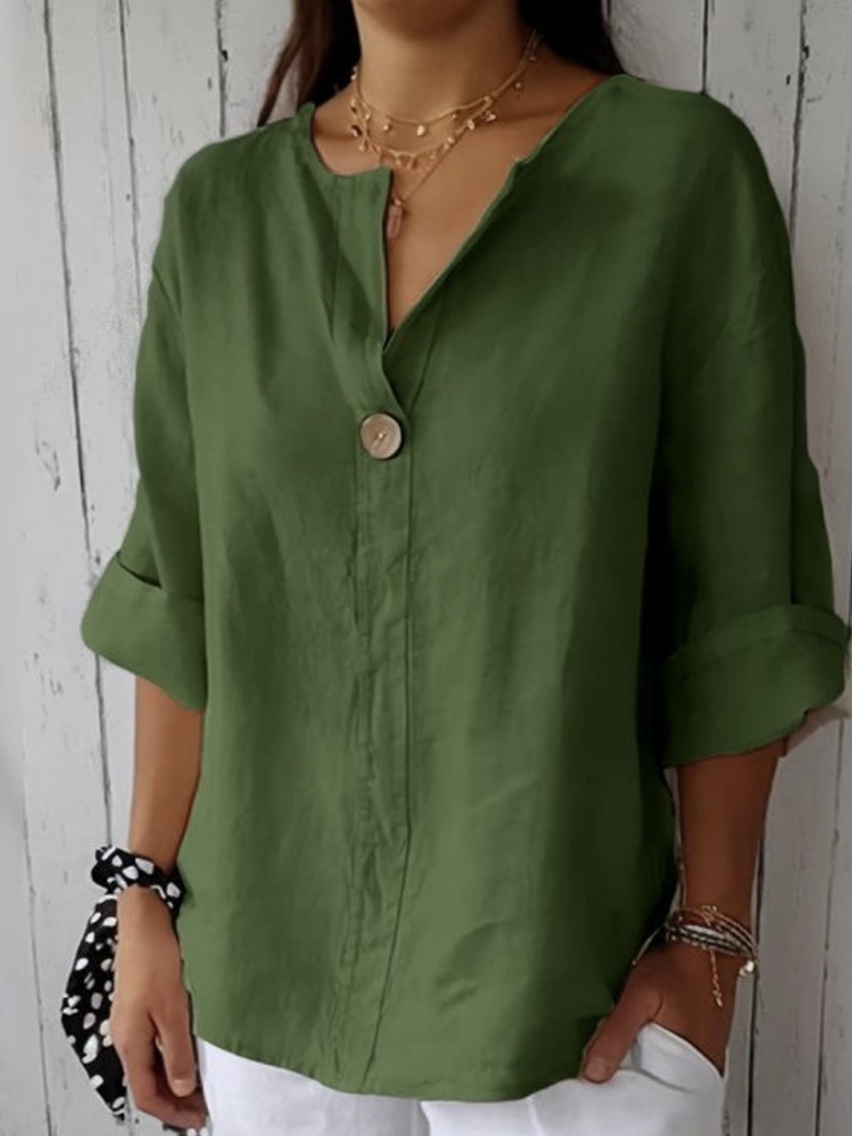 Blusa para mujer con cierre de botones