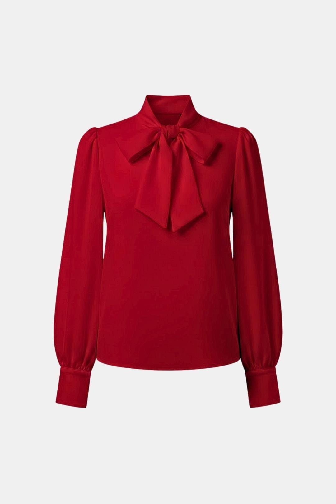 Blusa para mujer con lazada y manga larga