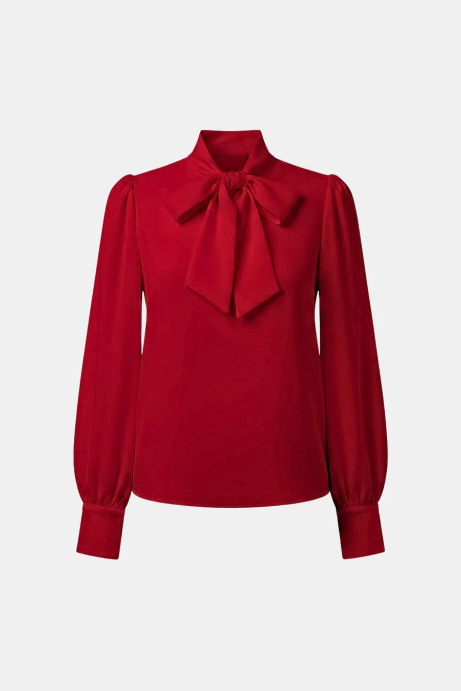 Blusa para mujer con lazada y manga larga