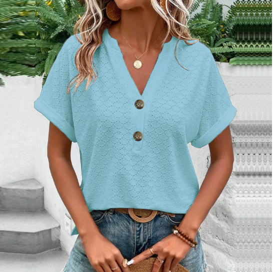 Blusa para mujer elegante y cómoda con cierre de botones
