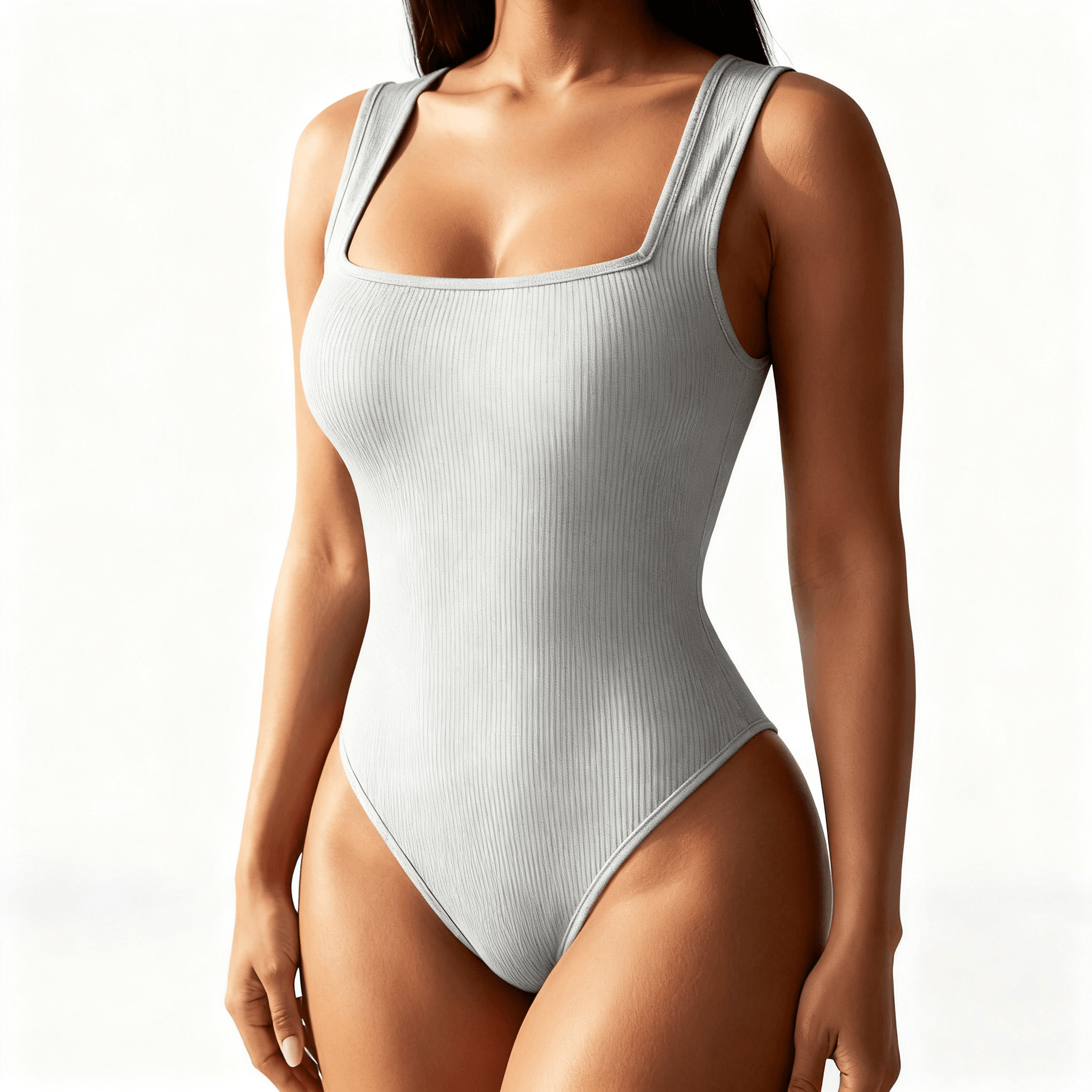 Body moldeador con escote cuadrado para combinar a capas a diario