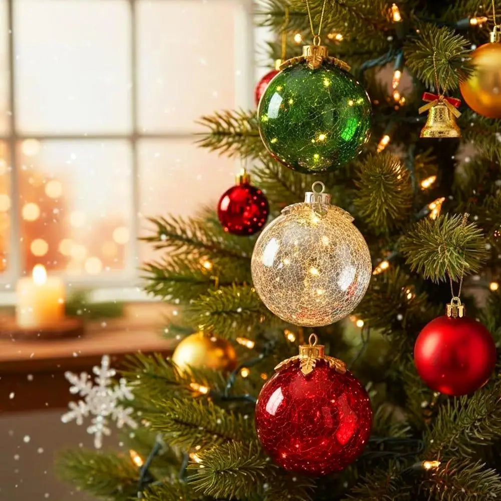 Bola de Navidad LED con iluminación ambiental cálida y función de temporizador