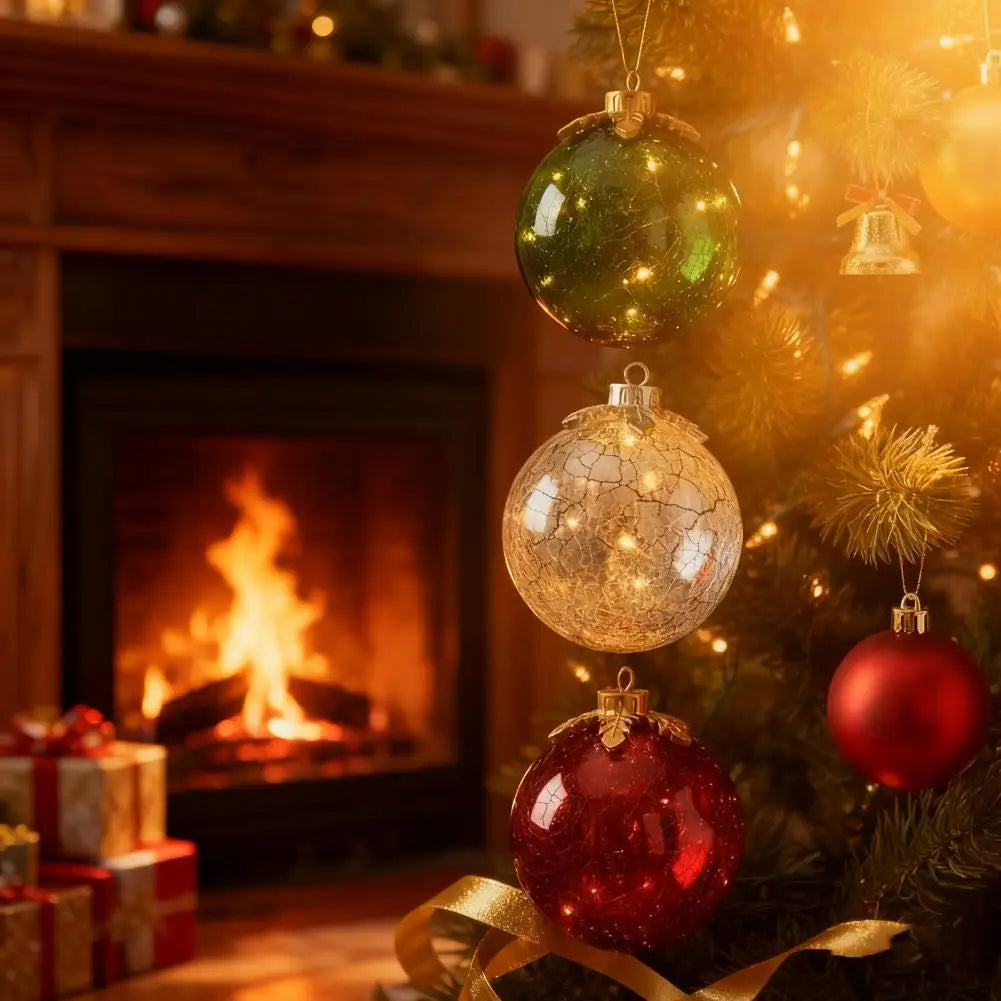 Bola de Navidad LED con iluminación ambiental cálida y función de temporizador