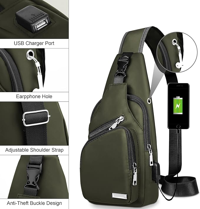 Bolsa bandolera multifuncional impermeable