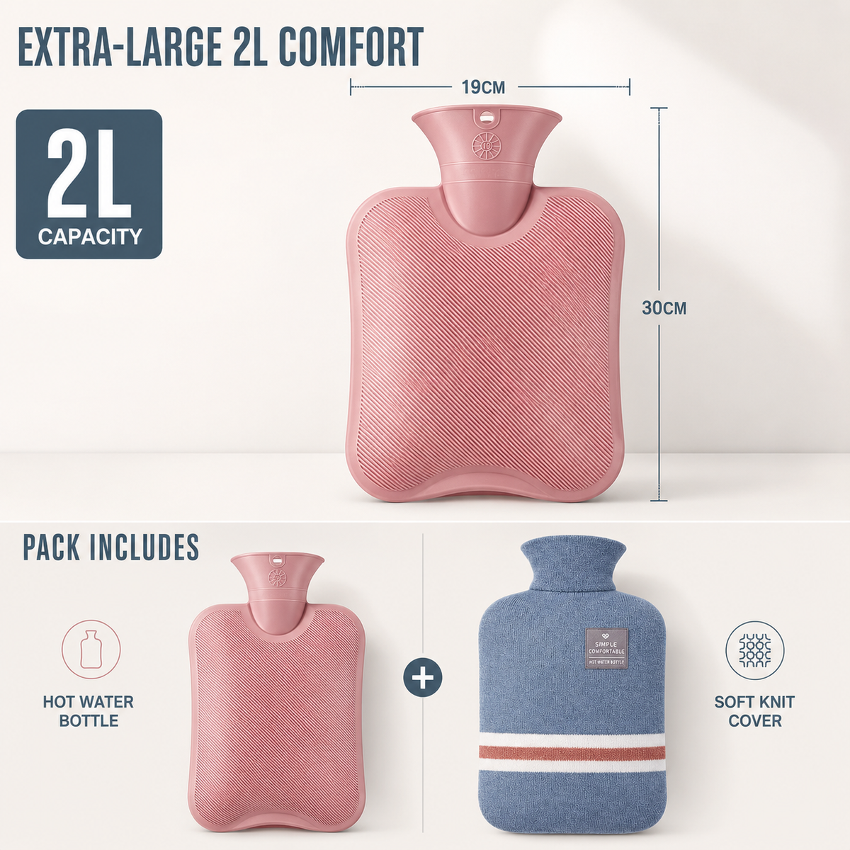 Bolsa de agua caliente extragrande