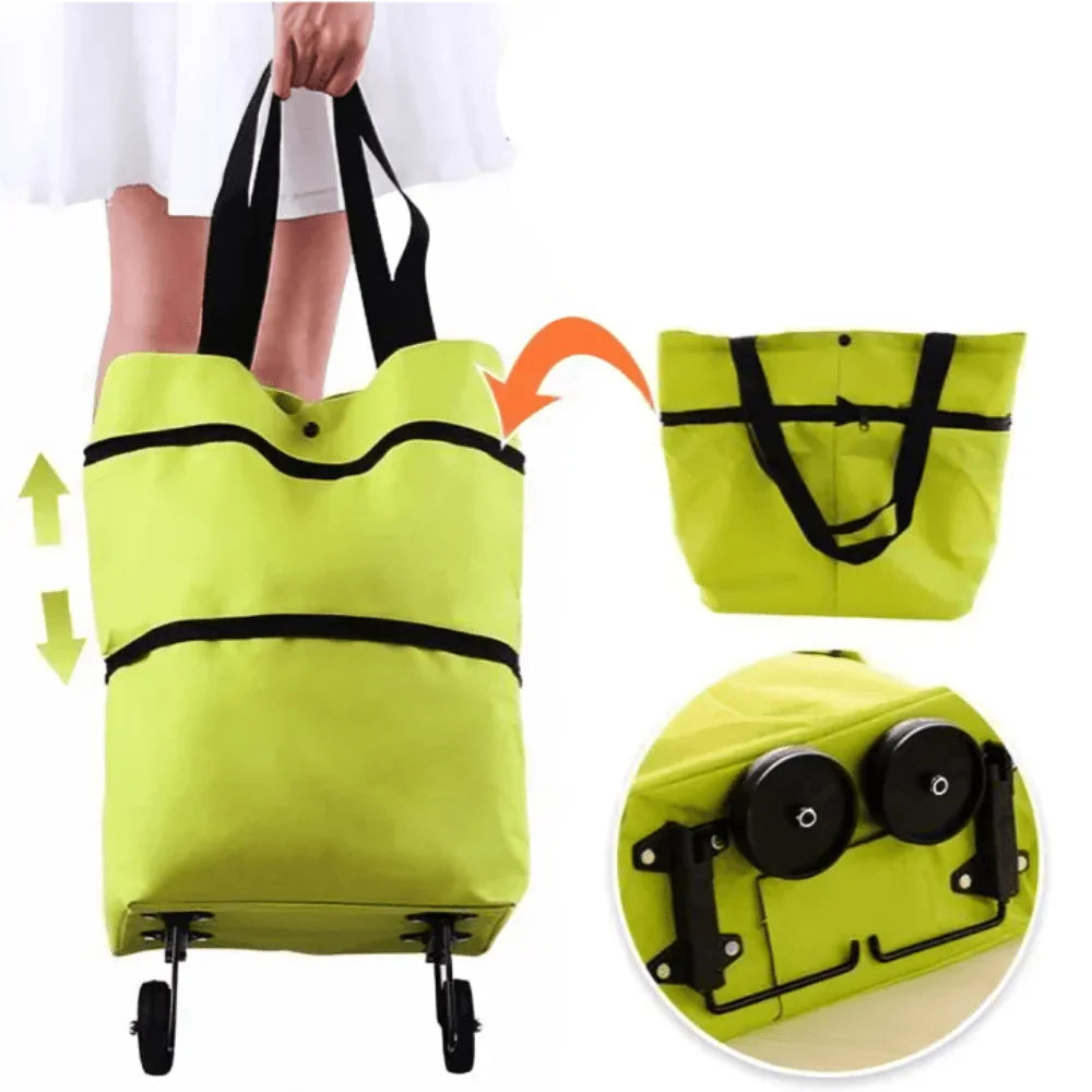 Bolsa de compra plegable con ruedas – Ecológica, compacta y ligera