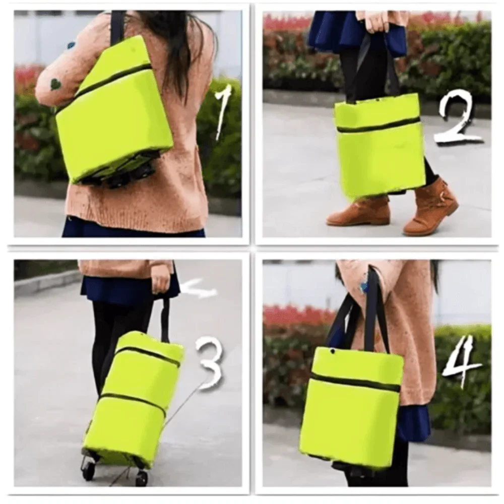 Bolsa de compra plegable con ruedas – Ecológica, compacta y ligera
