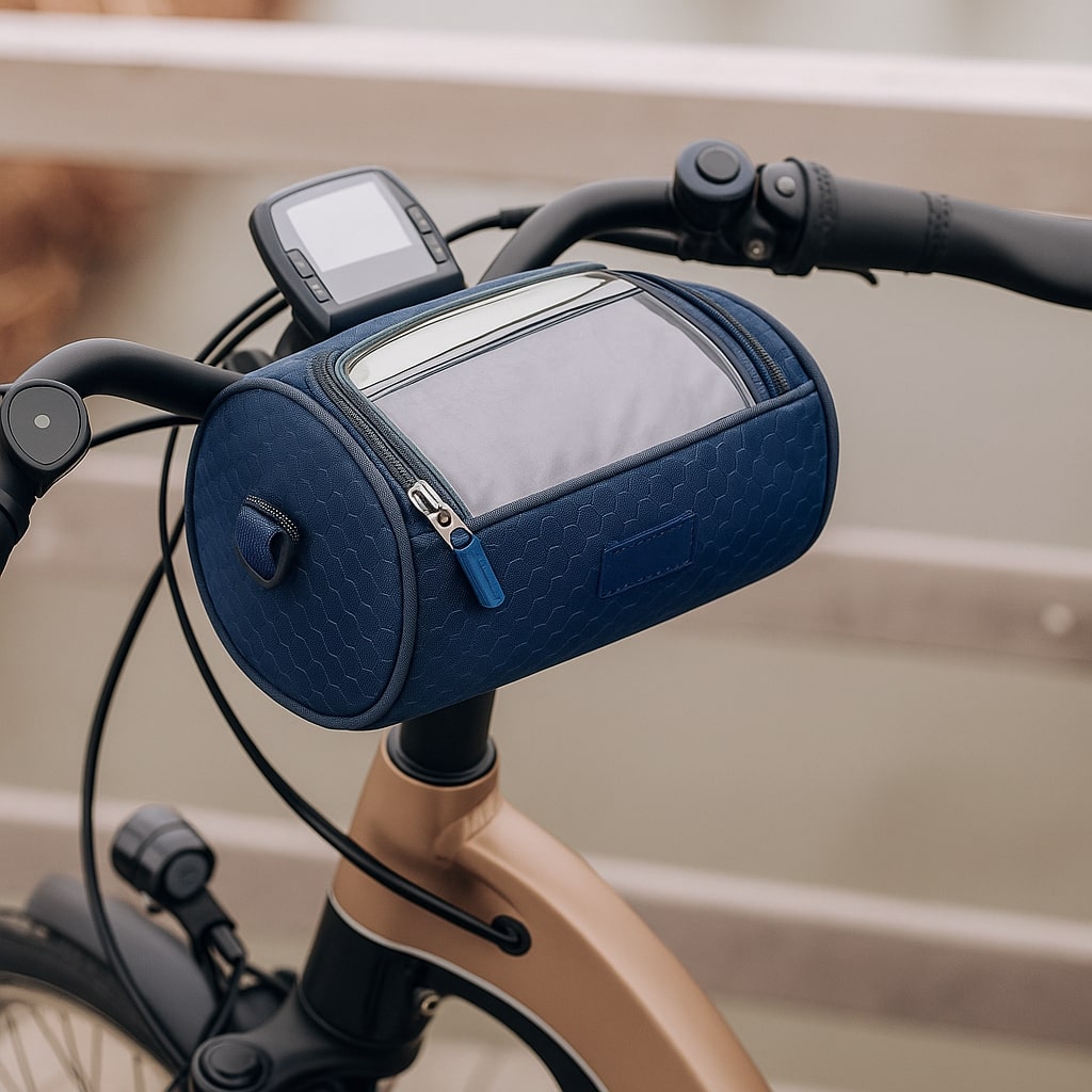 Bolsa de manillar para bicicleta | Compatible con pantalla táctil | Sistema universal de cierre de velcro