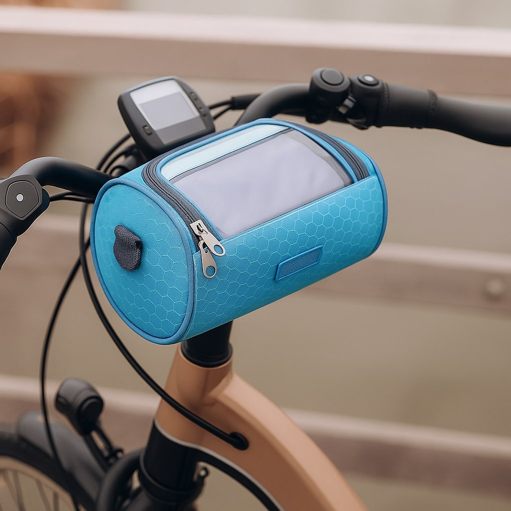 Bolsa de manillar para bicicleta | Compatible con pantalla táctil | Sistema universal de cierre de velcro