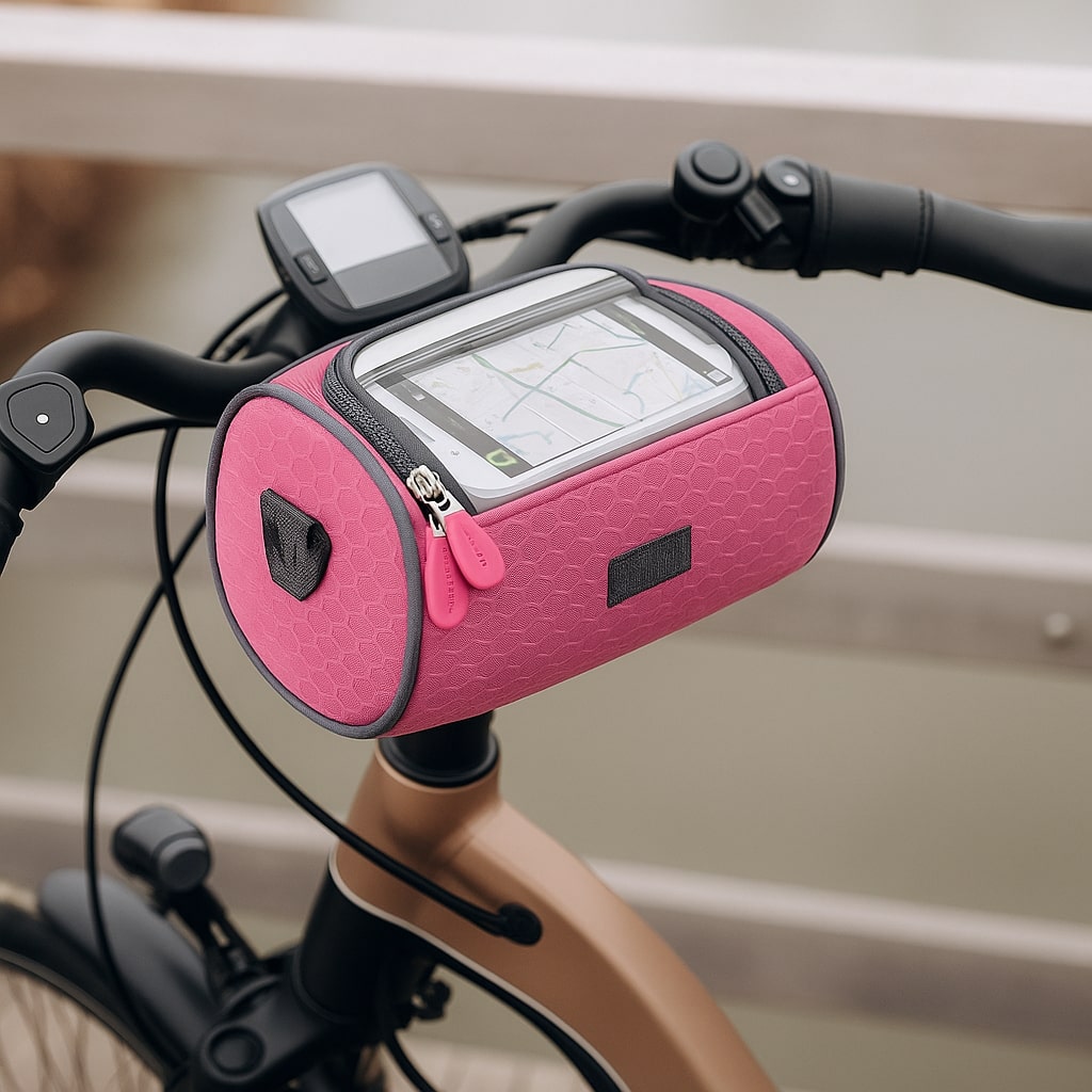 Bolsa de manillar para bicicleta | Compatible con pantalla táctil | Sistema universal de cierre de velcro
