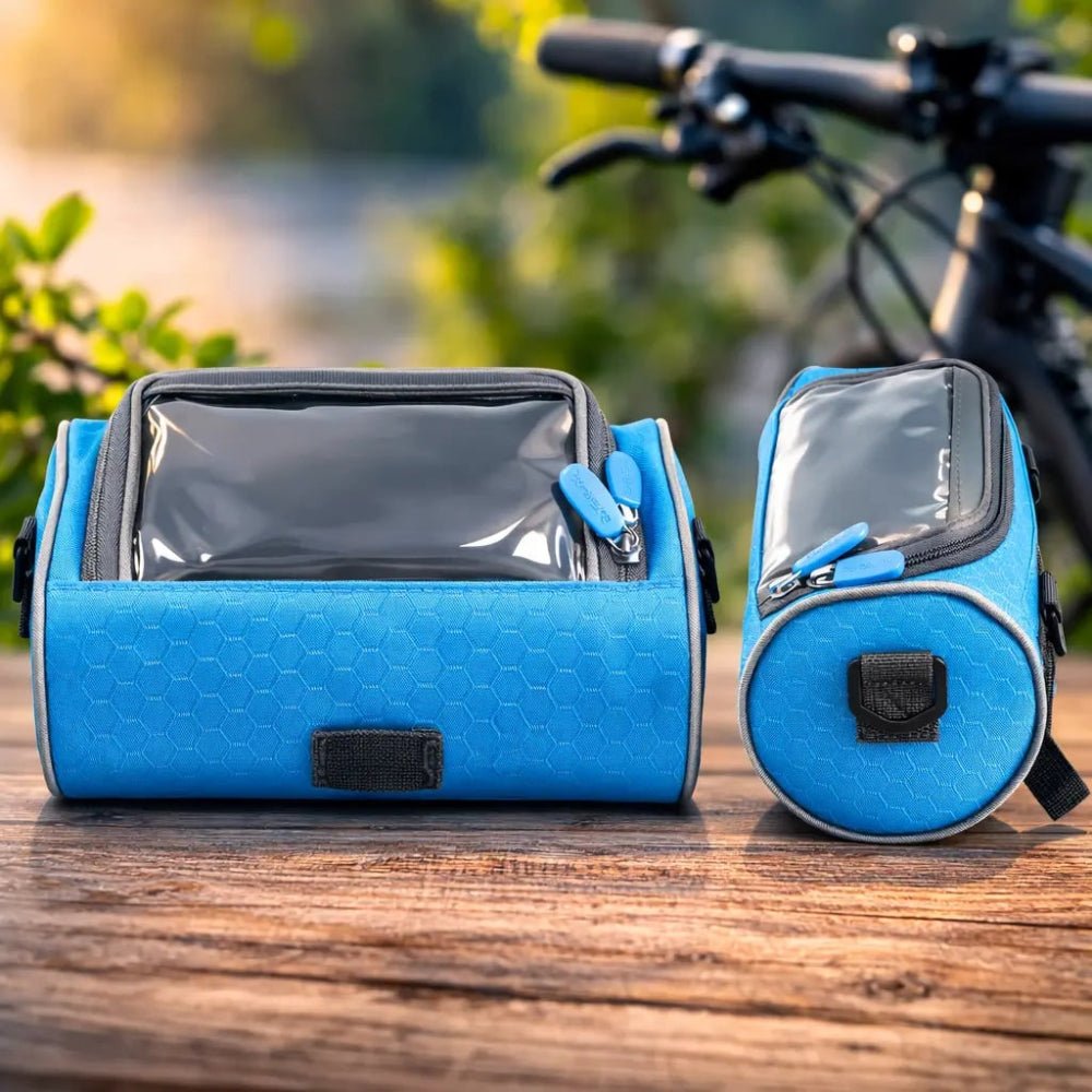 Bolsa de manillar para bicicleta con soporte para teléfono: espacio de almacenamiento impermeable para objetos pequeños