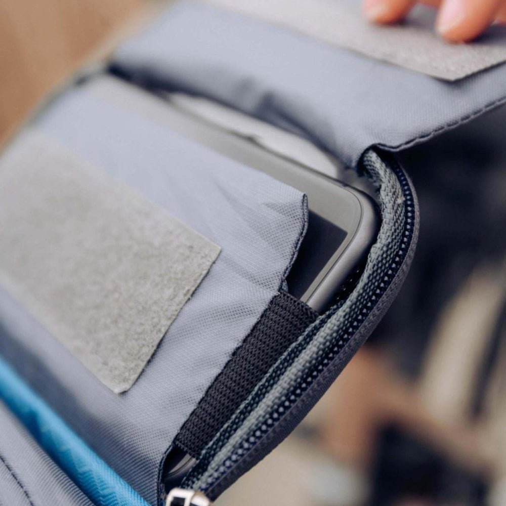 Bolsa de manillar para bicicleta con soporte para teléfono: espacio de almacenamiento impermeable para objetos pequeños