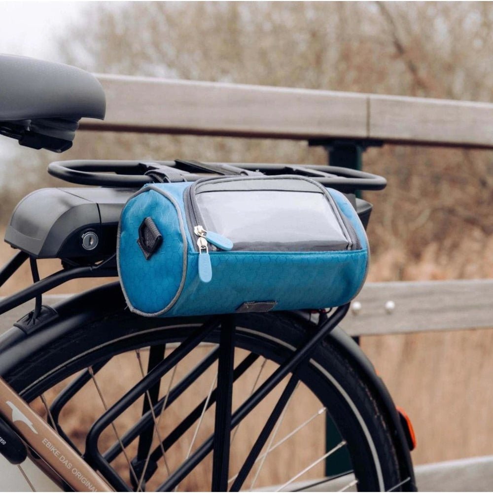 Bolsa de manillar para bicicleta con soporte para teléfono: espacio de almacenamiento impermeable para objetos pequeños