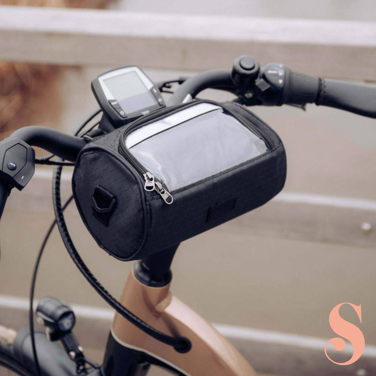 Bolsa impermeable universal para bicicleta con ventana para móvil