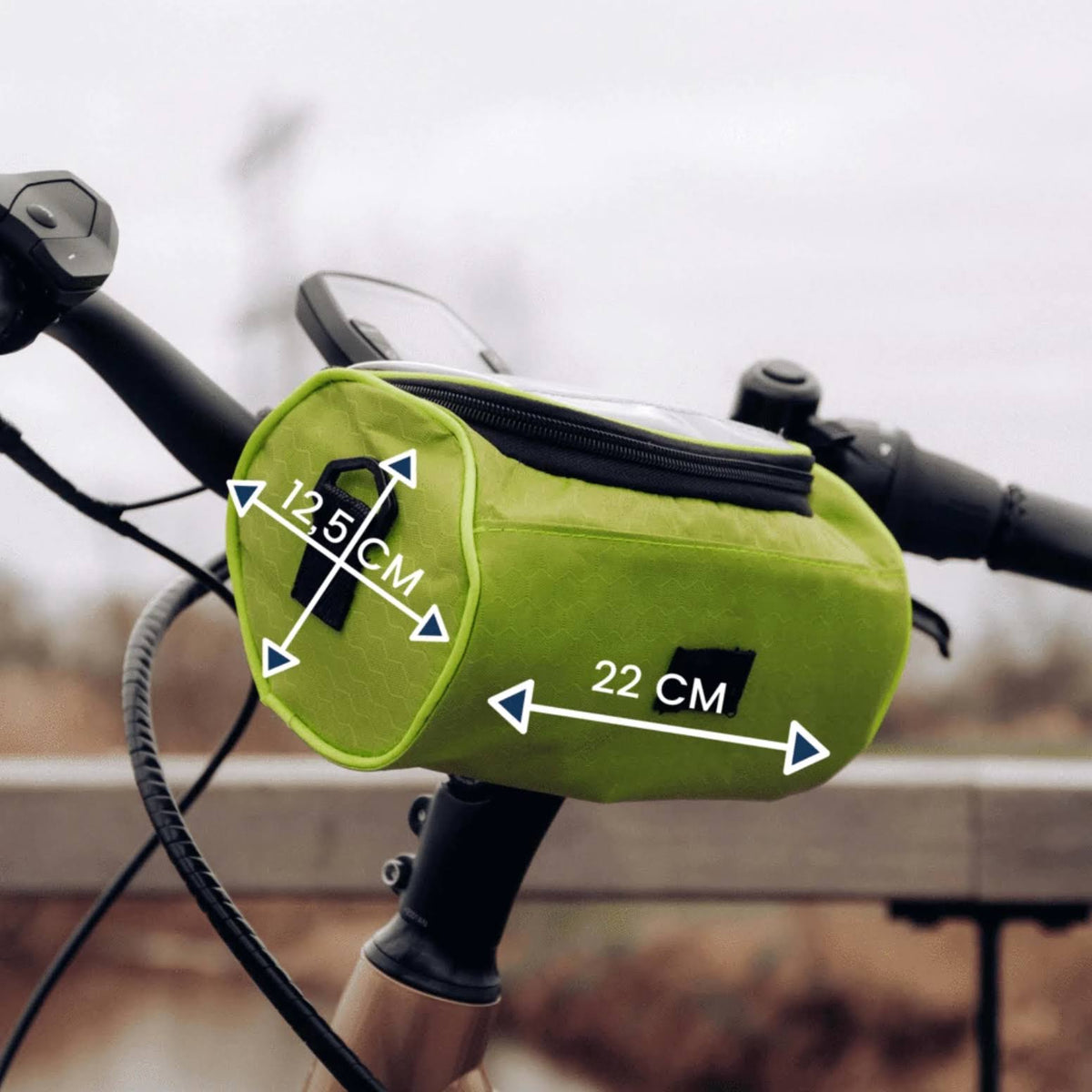 Bolsa impermeable universal para bicicleta con ventana para móvil