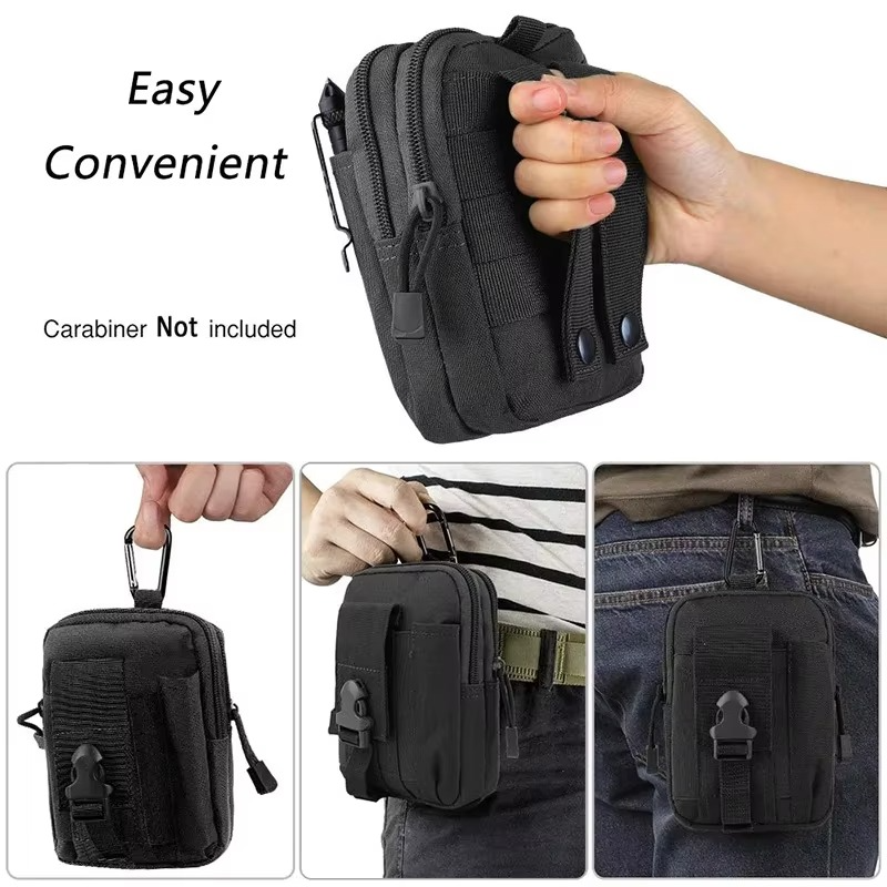 Bolsa táctica EDC para cinturón con sistema MOLLE - Bolsa multiusos de calidad militar