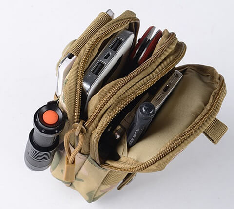 Bolsa táctica EDC para cinturón con sistema MOLLE - Bolsa multiusos de calidad militar
