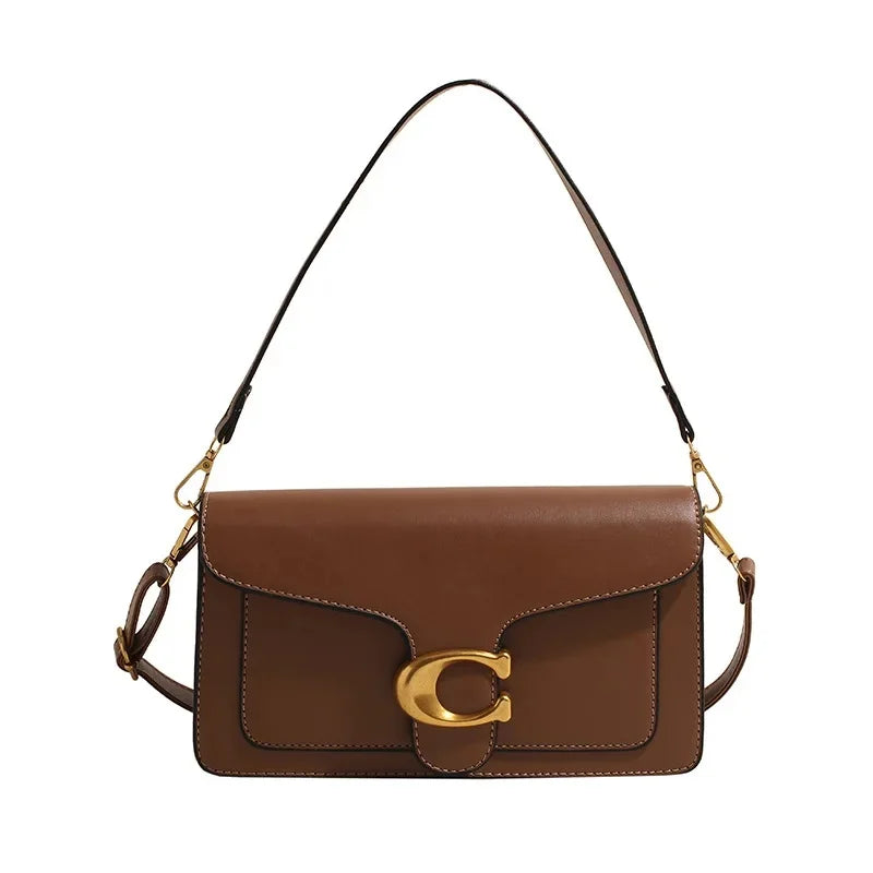 Bolso cuadrado minimalista de hombro y bandolera