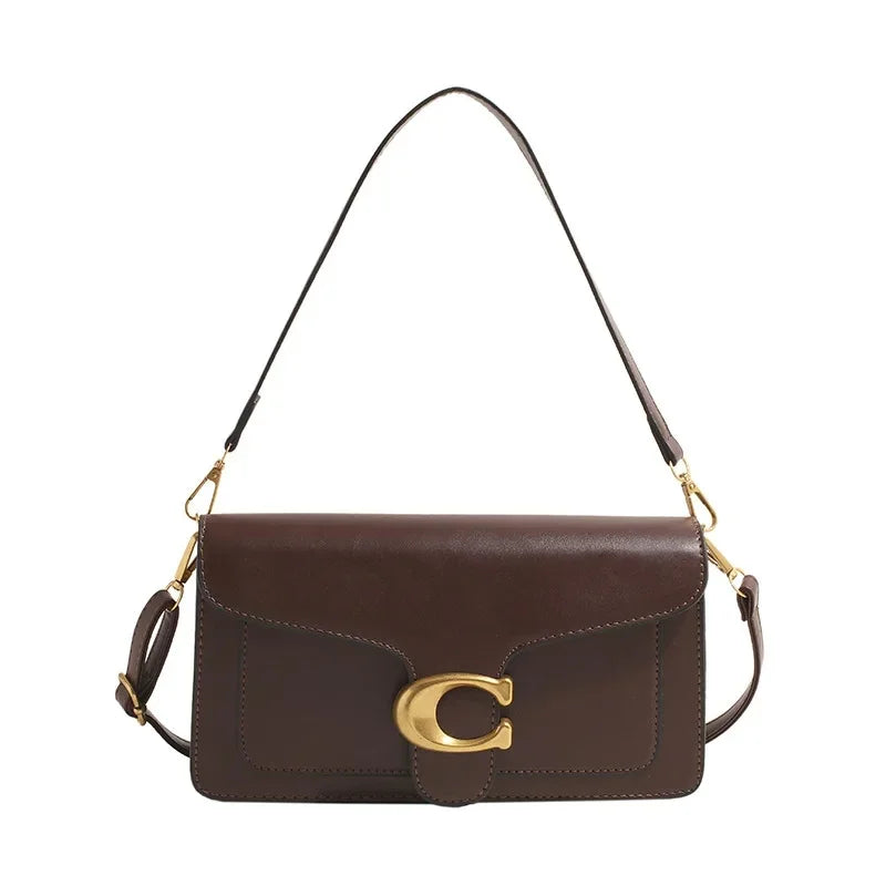 Bolso cuadrado minimalista de hombro y bandolera