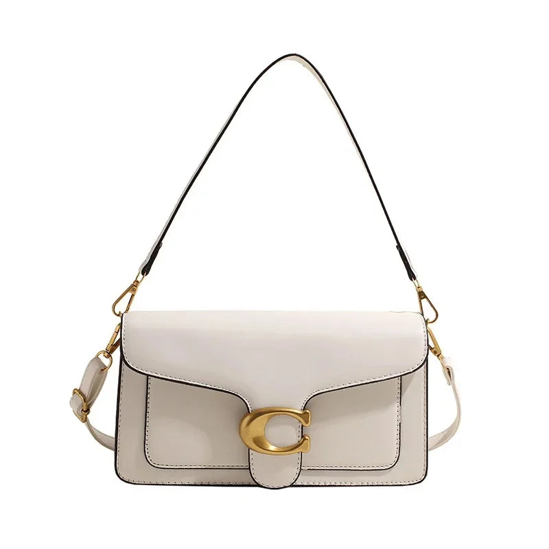 Bolso cuadrado minimalista de hombro y bandolera