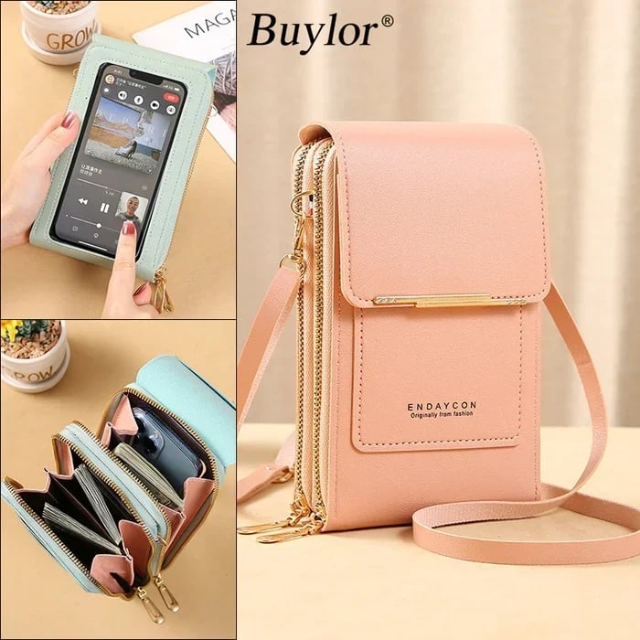 Bolso de cuero con protección antirrobo