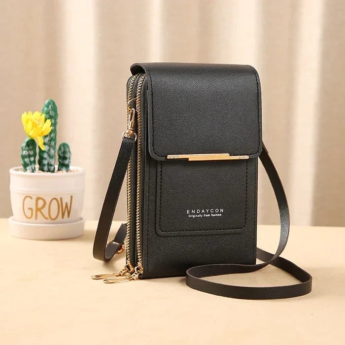 Bolso de cuero con protección antirrobo
