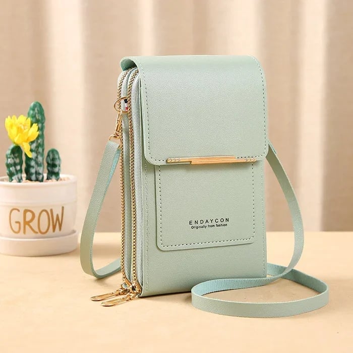 Bolso de cuero con protección antirrobo