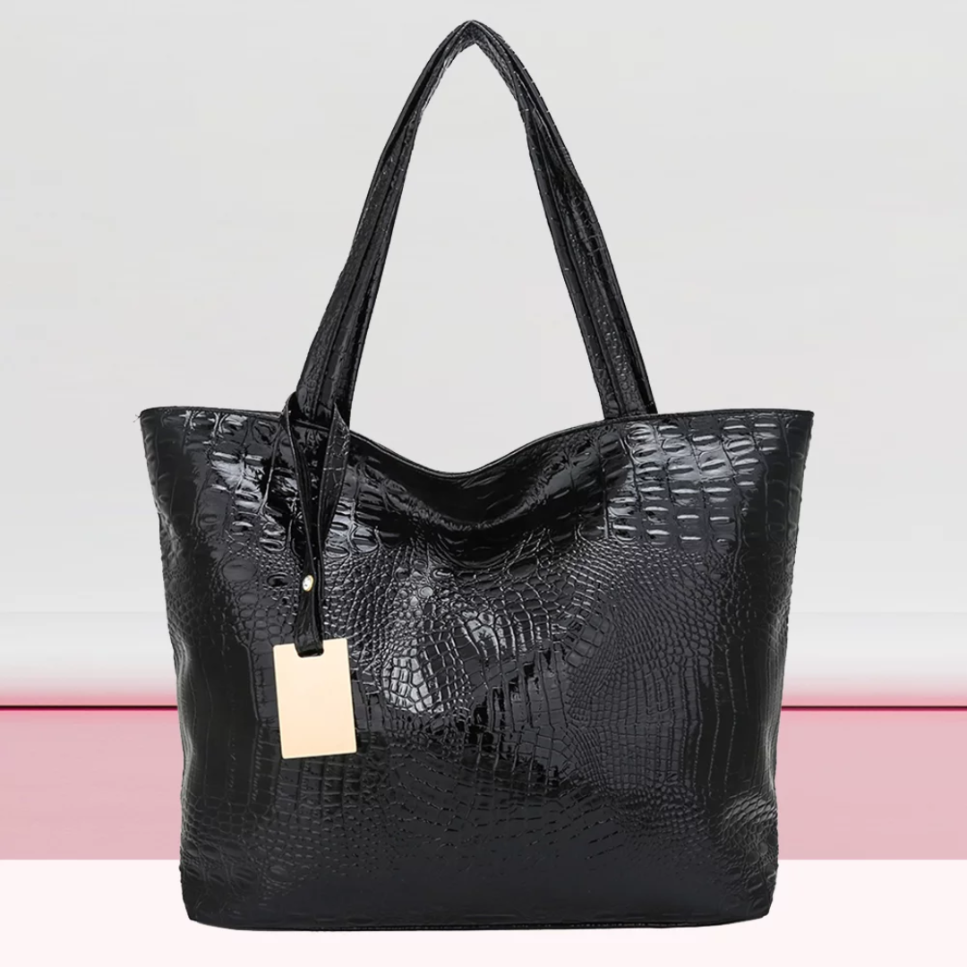Bolso de hombro – Elegante bolso con grabado de cocodrilo y gran capacidad