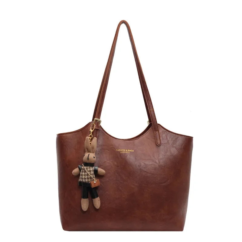 Bolso de hombro espacioso para mujer con dos asas