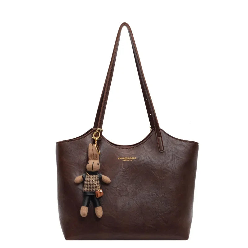 Bolso de hombro espacioso para mujer con dos asas