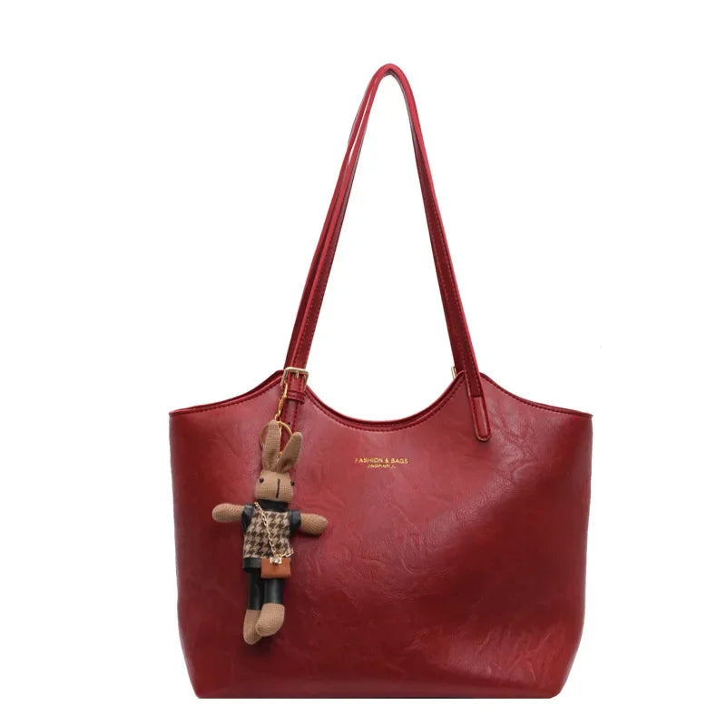 Bolso de hombro espacioso para mujer con dos asas