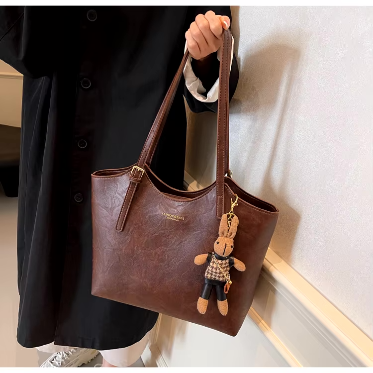 Bolso de hombro espacioso para mujer con dos asas