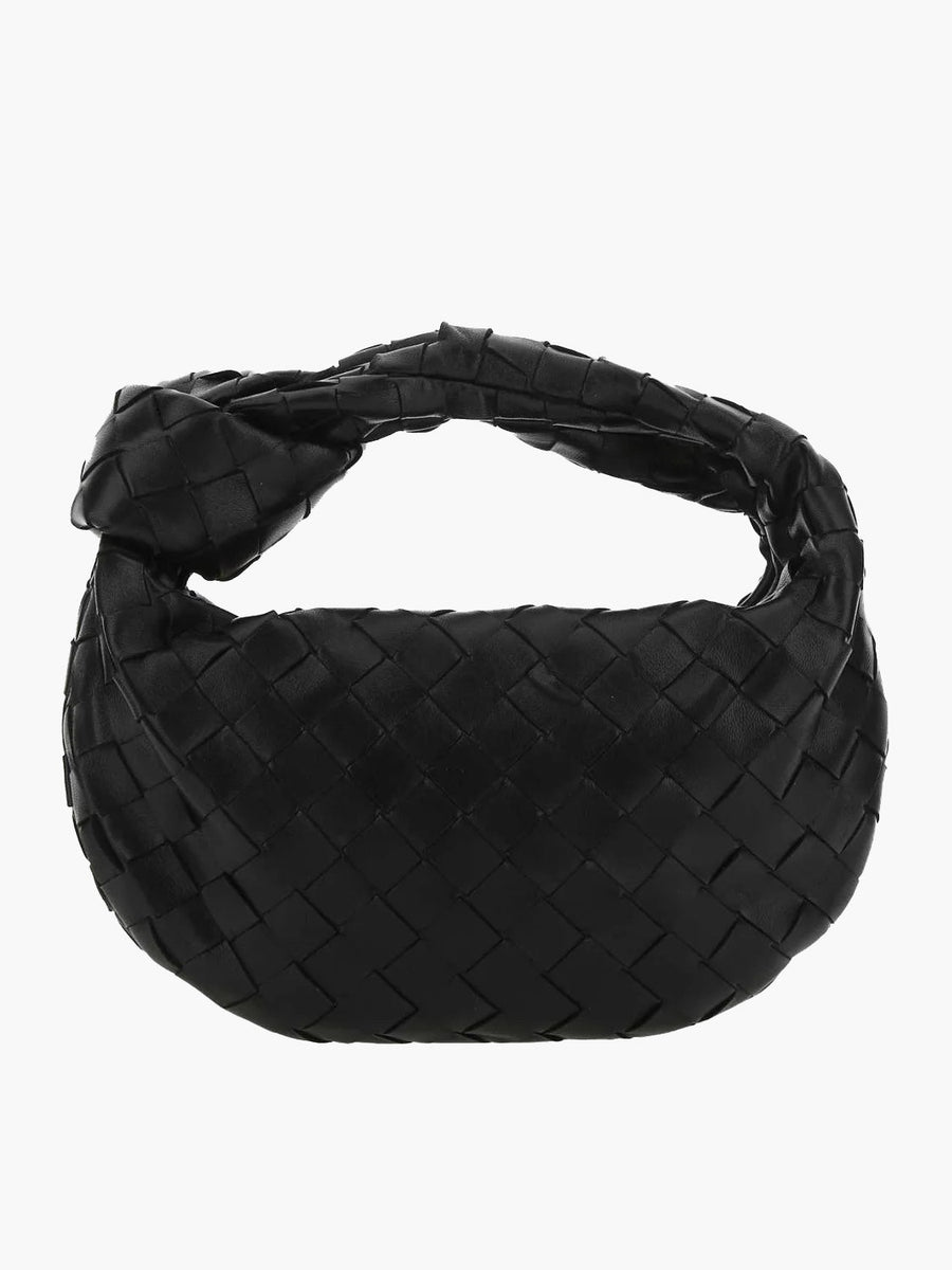 Bolso de hombro ligero de piel vegana trenzada