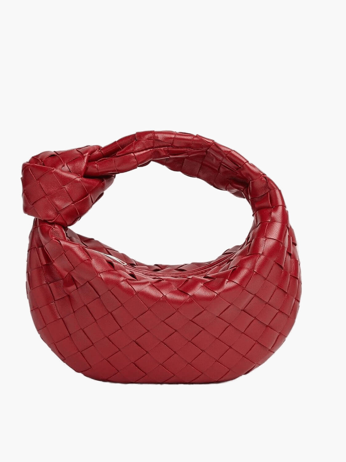 Bolso de hombro ligero de piel vegana trenzada