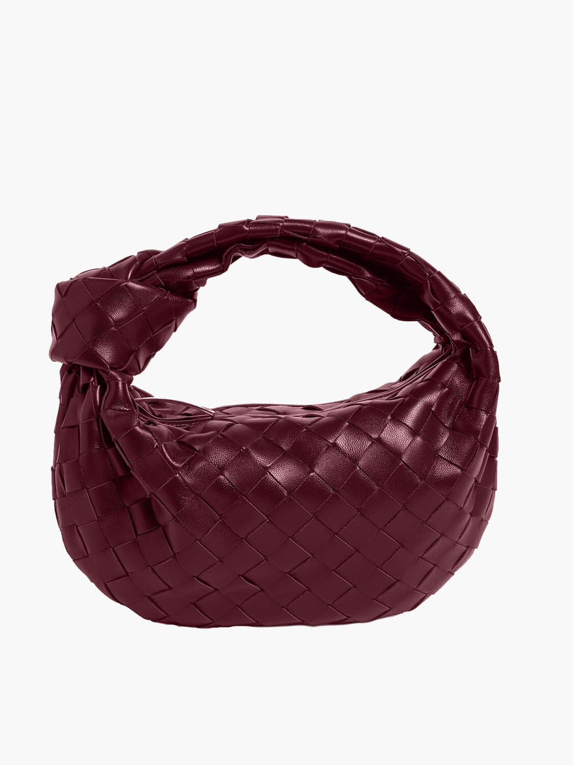 Bolso de hombro ligero de piel vegana trenzada