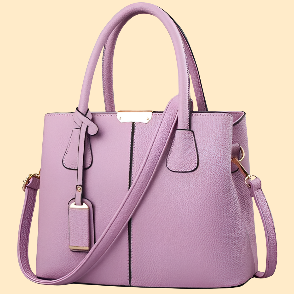 Bolso de mano estructurado con detalle de flecos