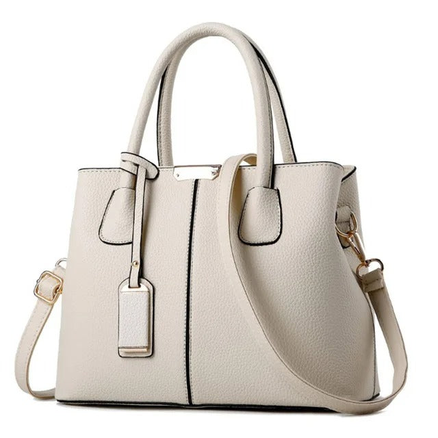 Bolso de mano y hombro moderno de piel para mujer