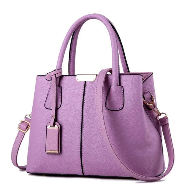 Bolso de mano y hombro moderno de piel para mujer