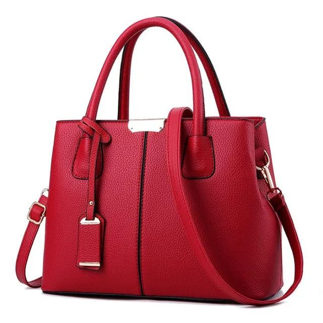 Bolso de mano y hombro moderno de piel para mujer